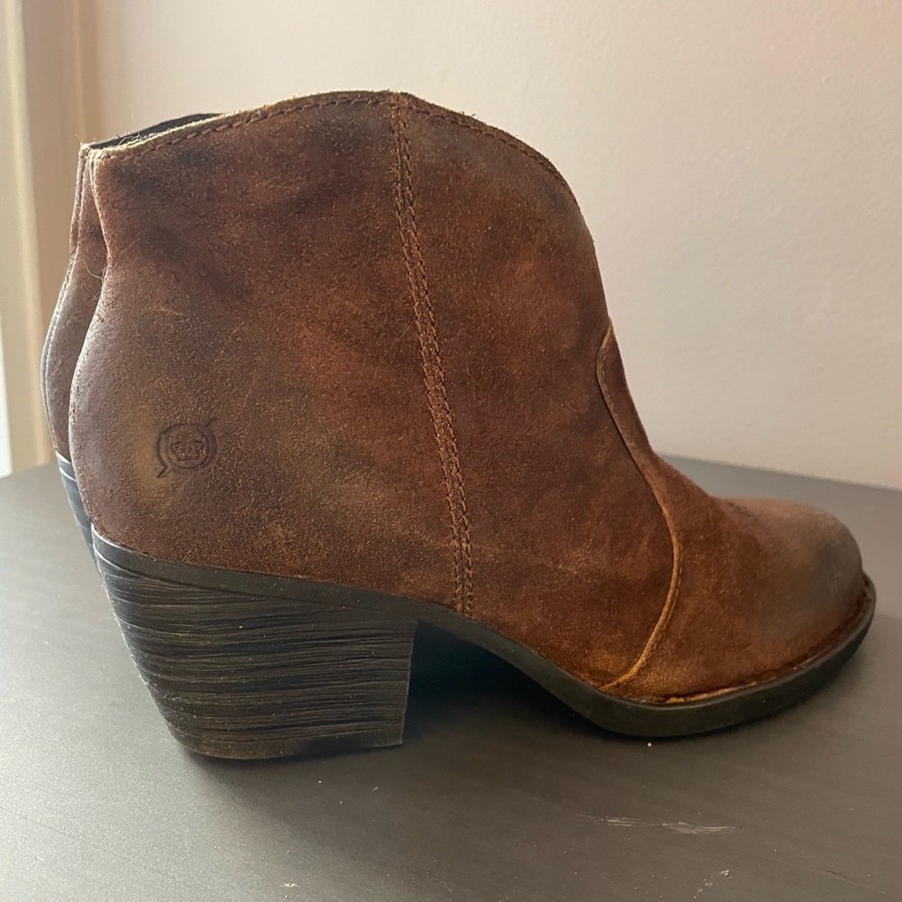 Born Brown Suede Ankle Booties - Picture 6 of 12